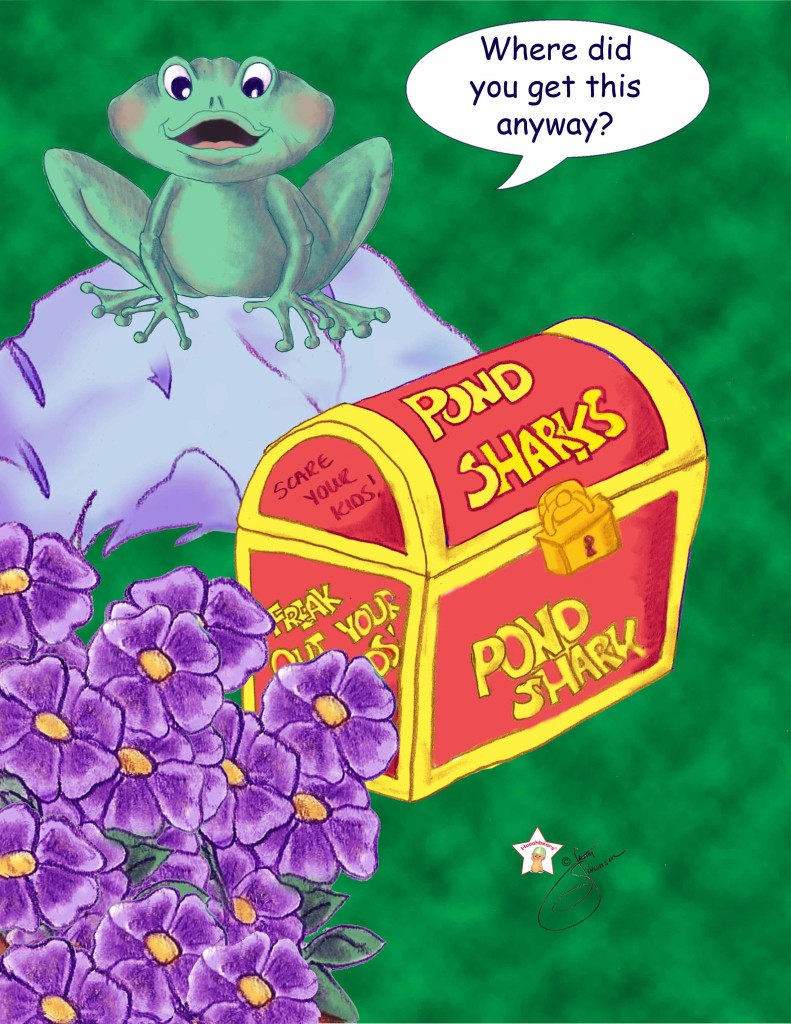 frog and pond shark box with words